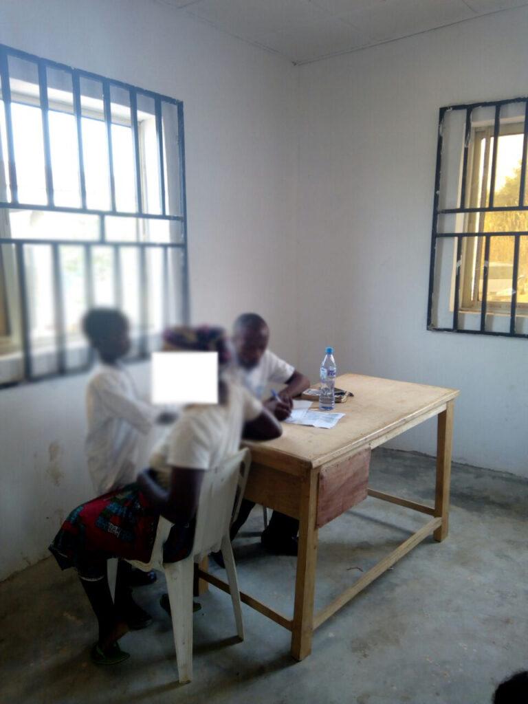 Dr. Emmanuel Igbabee and a patient